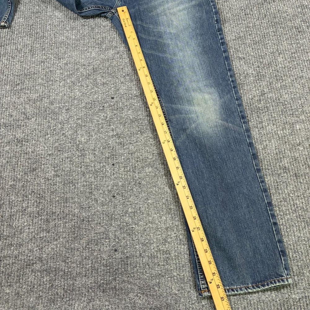 American Eagle Mens Slim Straight Jeans Size 34x34 Blue Denim Cotton Low Rise - Picture 9 of 11